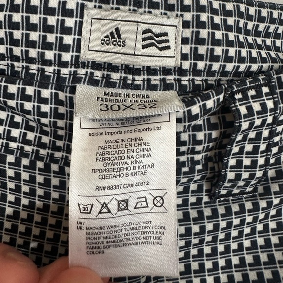 Adidas Black & White Gingham 30x32 Men’s Golf Pants - Picture 9 of 10